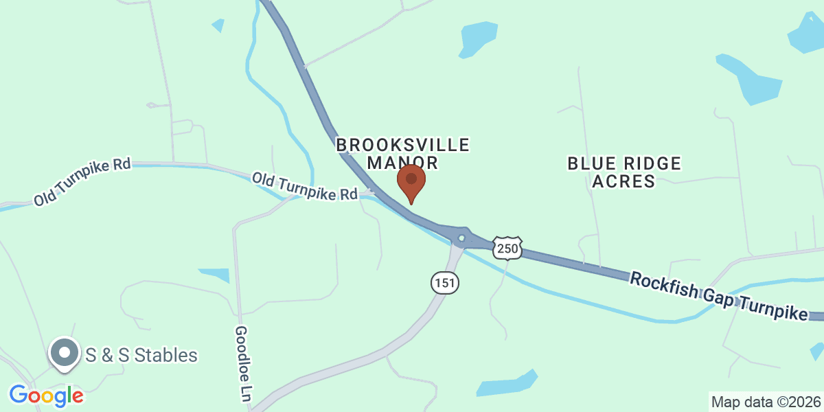 Map showing Rockfish Gap Country Store Inc